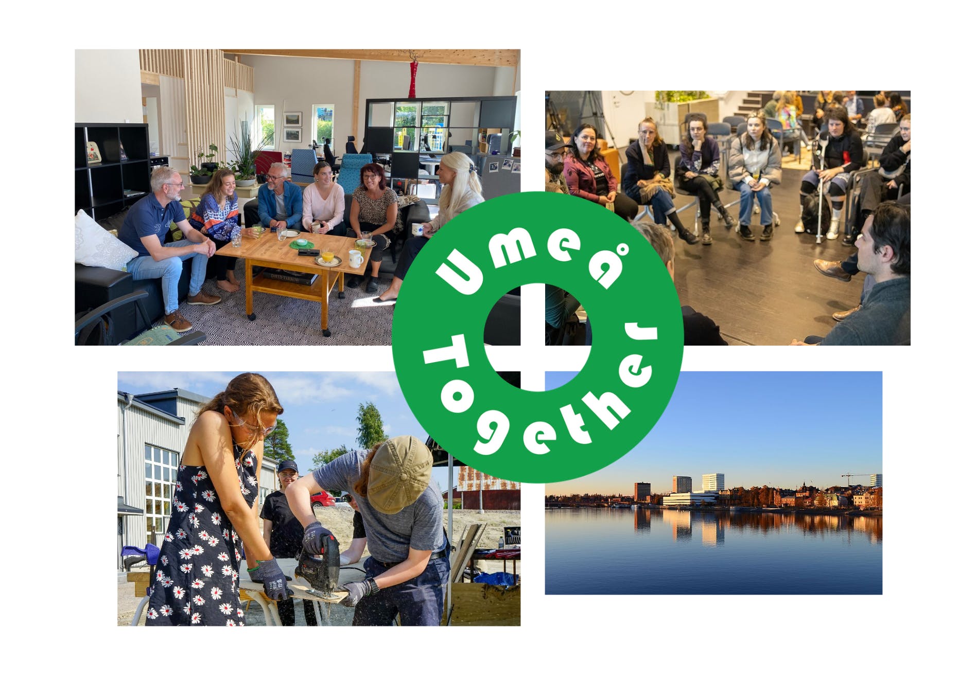 Människor som möts, bygger och delar i Umeå